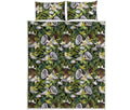 Vanilla Flower And Coconut Pattern Print Quilt Bed Set