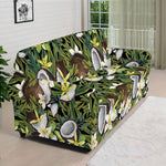 Vanilla Flower And Coconut Pattern Print Sofa Cover