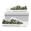 Vanilla Flower And Coconut Pattern Print White Low Top Sneakers