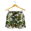 Vanilla Flower And Coconut Pattern Print Women's Shorts