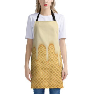 Vanilla Ice Cream Melted Print Apron