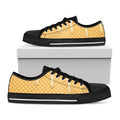 Vanilla Ice Cream Melted Print Black Low Top Sneakers