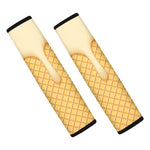 Vanilla Ice Cream Melted Print Car Seat Belt Covers