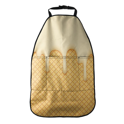 Vanilla Ice Cream Melted Print Car Seat Organizers