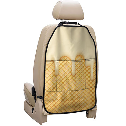Vanilla Ice Cream Melted Print Car Seat Organizers