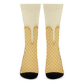 Vanilla Ice Cream Melted Print Crew Socks