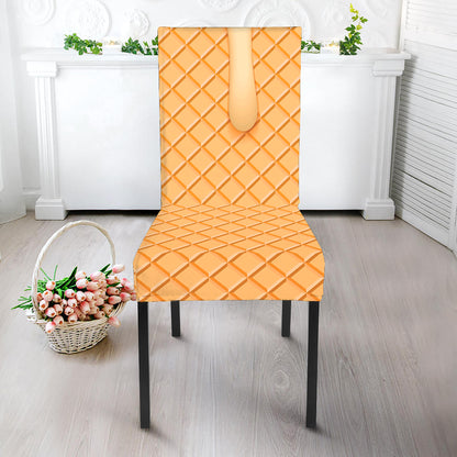 Vanilla Ice Cream Melted Print Dining Chair Slipcover