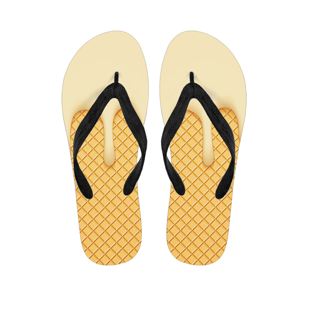 Vanilla Ice Cream Melted Print Flip Flops