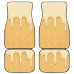 Vanilla Ice Cream Melted Print Front and Back Car Floor Mats