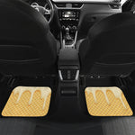 Vanilla Ice Cream Melted Print Front and Back Car Floor Mats