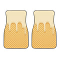 Vanilla Ice Cream Melted Print Front Car Floor Mats