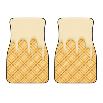 Vanilla Ice Cream Melted Print Front Car Floor Mats