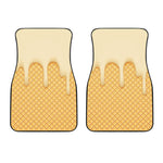 Vanilla Ice Cream Melted Print Front Car Floor Mats