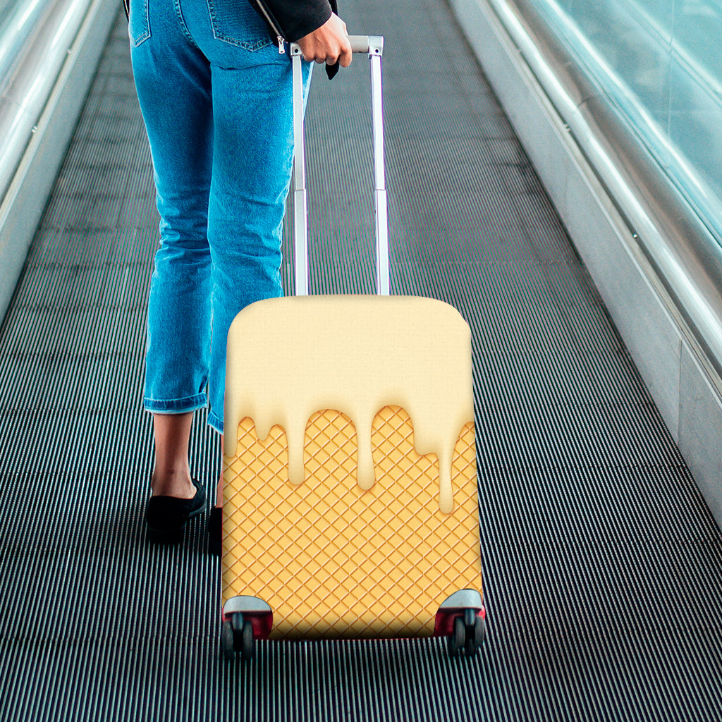 Vanilla Ice Cream Melted Print Luggage Cover
