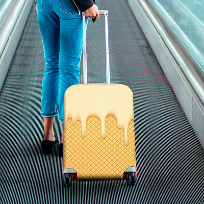 Vanilla Ice Cream Melted Print Luggage Cover
