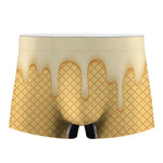 Vanilla Ice Cream Melted Print Men's Boxer Briefs