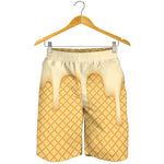 Vanilla Ice Cream Melted Print Men's Shorts