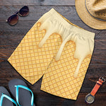 Vanilla Ice Cream Melted Print Men's Shorts