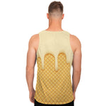 Vanilla Ice Cream Melted Print Men's Tank Top