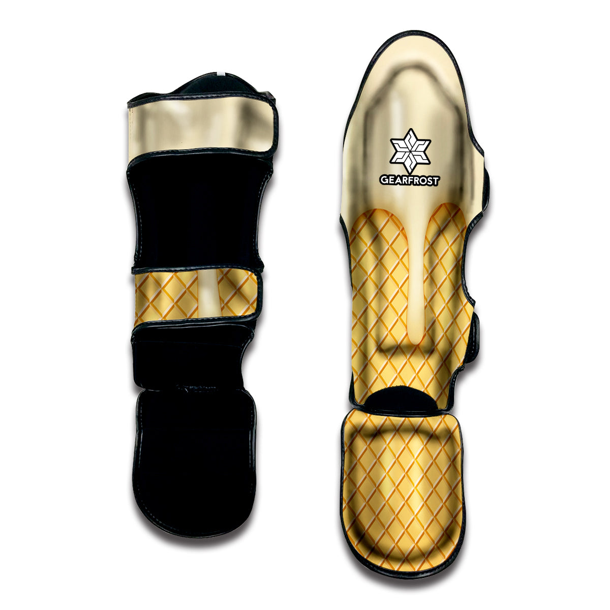 Vanilla Ice Cream Melted Print Muay Thai Shin Guard