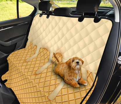 Vanilla Ice Cream Melted Print Pet Car Back Seat Cover