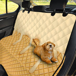 Vanilla Ice Cream Melted Print Pet Car Back Seat Cover