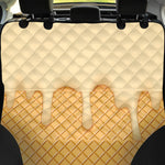 Vanilla Ice Cream Melted Print Pet Car Back Seat Cover