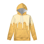 Vanilla Ice Cream Melted Print Pullover Hoodie