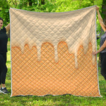 Vanilla Ice Cream Melted Print Quilt