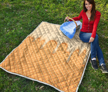Vanilla Ice Cream Melted Print Quilt