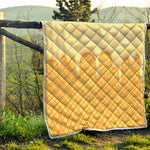 Vanilla Ice Cream Melted Print Quilt