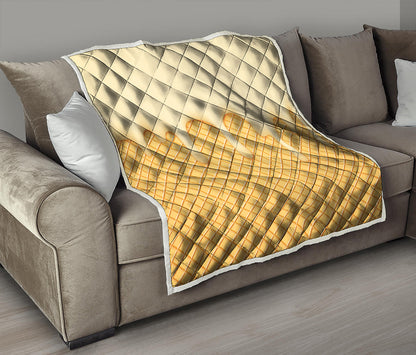 Vanilla Ice Cream Melted Print Quilt