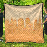 Vanilla Ice Cream Melted Print Quilt