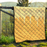 Vanilla Ice Cream Melted Print Quilt