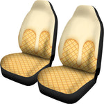 Vanilla Ice Cream Melted Print Universal Fit Car Seat Covers