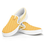 Vanilla Ice Cream Melted Print White Slip On Shoes