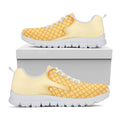 Vanilla Ice Cream Melted Print White Running Shoes