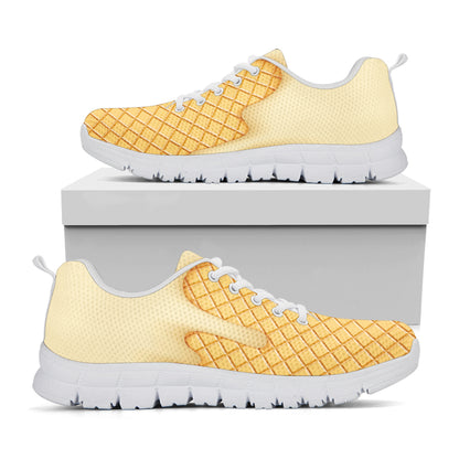 Vanilla Ice Cream Melted Print White Sneakers