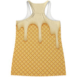 Vanilla Ice Cream Melted Print Women's Racerback Tank Top