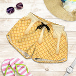 Vanilla Ice Cream Melted Print Women's Shorts