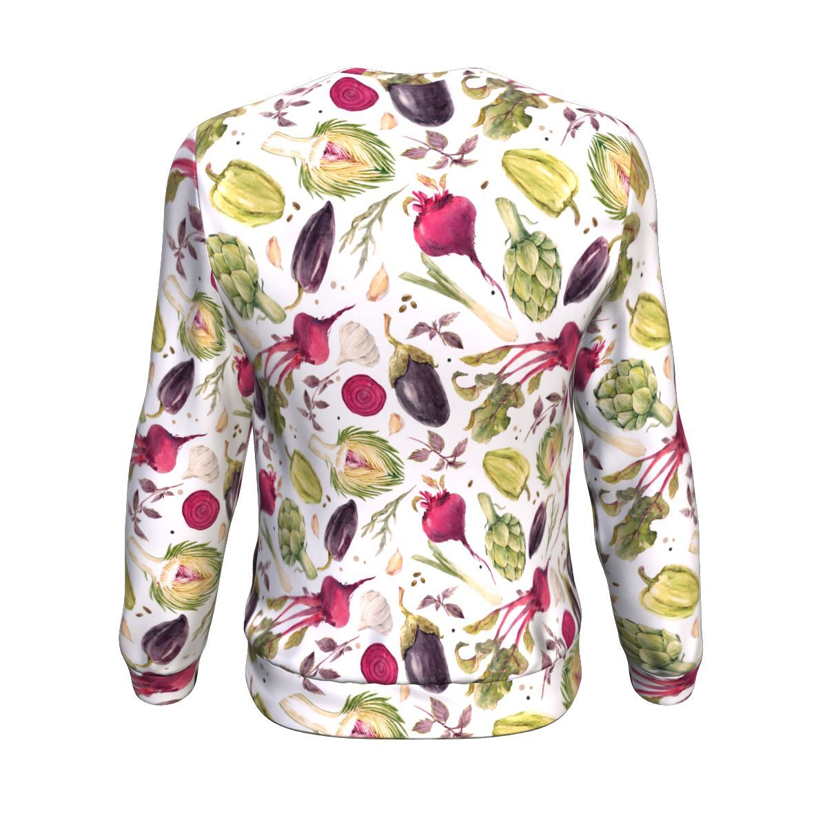 Vegan AF Vegetable Print Unisex Crewneck Sweatshirt GearFrost