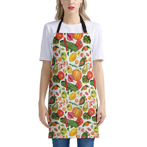 Vegan Fruits And Vegetables Print Apron