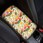 Vegan Fruits And Vegetables Print Car Center Console Cover
