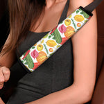 Vegan Fruits And Vegetables Print Car Seat Belt Covers