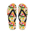 Vegan Fruits And Vegetables Print Flip Flops