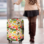 Vegan Fruits And Vegetables Print Luggage Cover