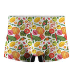 Vegan Fruits And Vegetables Print Men's Boxer Briefs