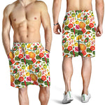 Vegan Fruits And Vegetables Print Men's Shorts