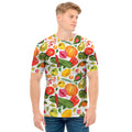 Vegan Fruits And Vegetables Print Men's T-Shirt