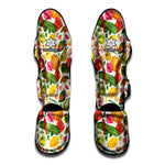 Vegan Fruits And Vegetables Print Muay Thai Shin Guard